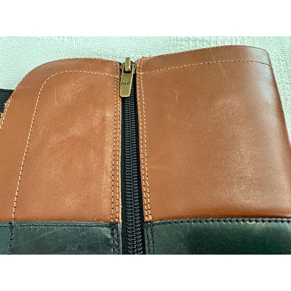 Marc Fisher Women’s‎ Tall Riding Boots Black W/ Brown Leather Buckle Zip Size 8M - Picture 11 of 12